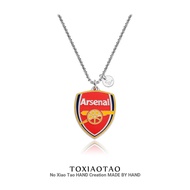 Support Arsenal Football Fans Merchandise Team Logo Necklace Gift Metal Double-Sided Men Women Fashi