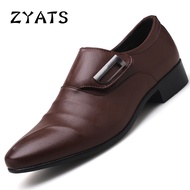 ZYATS 2023 New Men's Business Leather Shoes Breathable Casual Men Fashion Formal Shoes Large Size 38-48