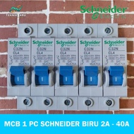 MCB Schneider 2a 4a 6a 10a 16a 20a 25A 35A 40A Biru SPLN PLN Ori STANDAR PLN 1P 1 Phase Breker Baru