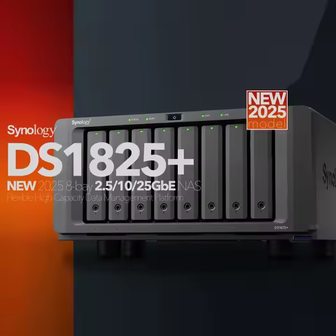 2025 NEW Synology DS1825+ 4G 8-Bay NAS DDR4 DiskStation Network Cloud Storage Server Home Office Dat