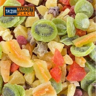 Healthy Mixed Dried Fruits Campuran Buah Kering Kiwi Apricot Fig Prune Mango Raisins Guava Rock Melon Tin Teen