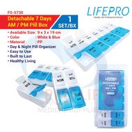Lifepro Detachable 7 Days AM / PM Pill Box –FS-5730