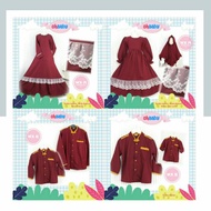 Latest MODERN EID TWINS MUSLIM FAMILY COUPLE KOKO SARIMBIT GAMIS CLOTHES SET