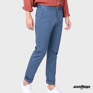 GALLOP : Mens Wear Chino Striped Pants กางเกงขายาว รุ่น ผ้าทอริ้ว GL9009 สี Duke Blue - ฟ้า  / ราคาปรกติ 1690.-