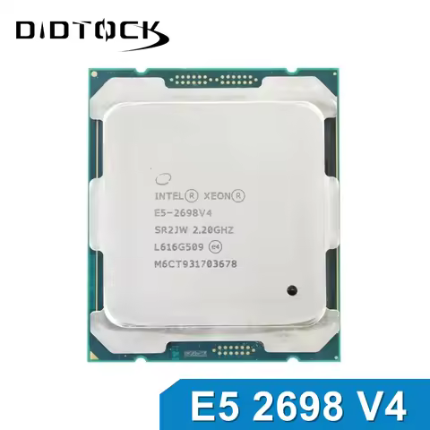 Intel Xeon E5 2698 V4 2698V4 CPU 20-Core 40-Thread 2.2GHz 135W SR2JW LGA 2011-3 Processore