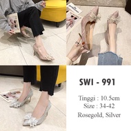 SWI 991 Rosegold/Silver-Heels 10.5cm and 6cm wedding-luxury wedding heels ELEGAN wedding shoes brida