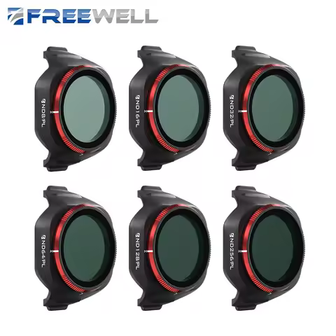 Freewell Drones Bright Day 6 Pack ND/PL Filters ND8/PL,ND16,ND32,ND64,ND128,ND256/PL for DJI Mini 5 