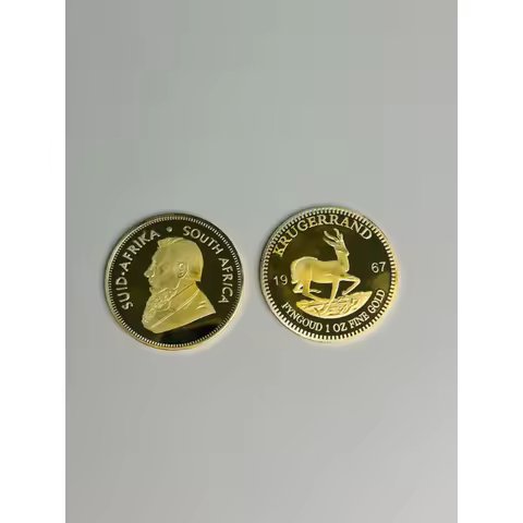 Gold Krugerrand Coin 4cm Wealth Simulator Royal Minted Token Replica For Wealth Gift Home Decorr Coi