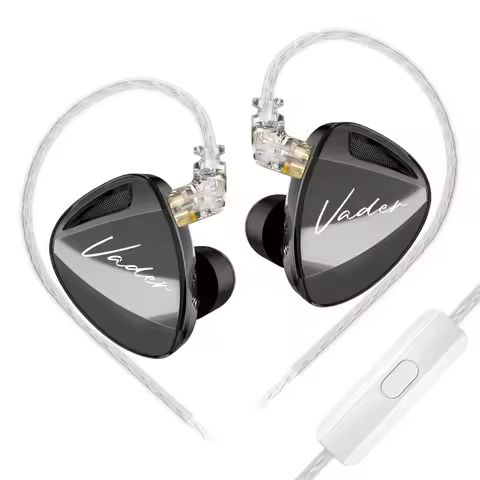 KZ Vader In-Ear Monitor Adjustable Triple-Driver Dynamic HiFi Earphone Wired Earbuds 4-Level Switch 