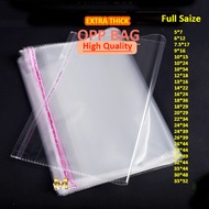 Mega Deal Self Adhesive Plastic Transparent OPP Bag Extra Thick Plastik OPP Tebal & Murah Clothing P