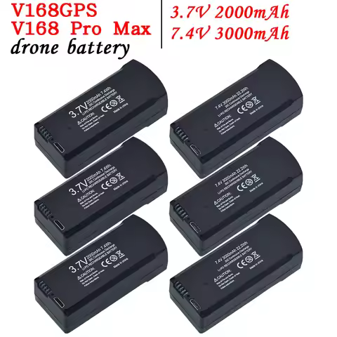 Original V168 PRO MAX GPS drone battery 3.7V 2000mAh Lipo Battery suitable for RC V198 7.4V 3000mAh 
