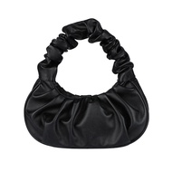 Cloud-like Pleated Handbag - Korean Style Pu Dumpling French Crossbody Shoulder (28*17cm) E3d2