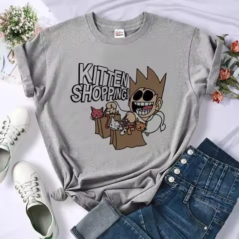 Eddsworld shirt femme anime vintage y2k tshirt streetwear alternative kawaii Retro 2000s