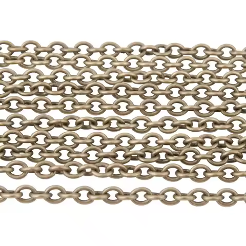 5 m Soldered Brass Cable Chains Jewelry Making Chain Cadmium Free & Nickel Free & Lead Free Antique 