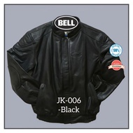 BELL GENUINE LEATHER JACKET JK006 (BLACK) (SLIM FIT CUTTING)