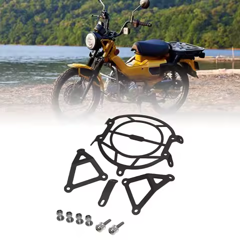 Motorcycle Front Headlight Grill Motorcycle Headlight Guard Black Vintage Decoration Premium Motorcy