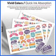 L&C Photo Sticker Paper Glossy Photo Paper 135Gsm 3R 4R 5R A4 Size 20/50Sheets Inkjet Paper