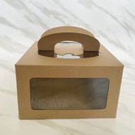 Kraft Box Carrying Mica 25x25x15cm