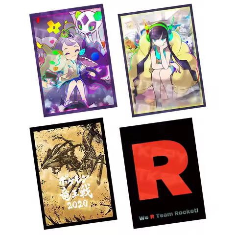 67X92Mm 60Pcs/set PTCG Acerola Elesa Card Sleeves OPCG PTCG Eternatus Rocket Team Color Flash Card C