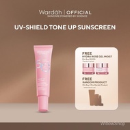 Wardah UV Shield Tone Up Sunscreen SPF 50+ PA+++ 30 ml - For All Skin Type,Hybrid  3 in 1 Sunscreen,