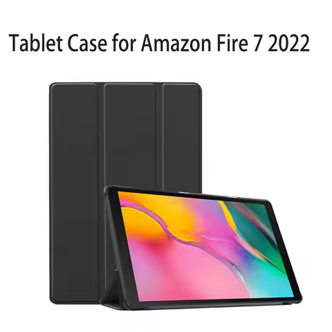 Tablet Case for Amazon Fire 7 2022 Protective Cover(PU Leather Material,ultra Slim,Shockproof)