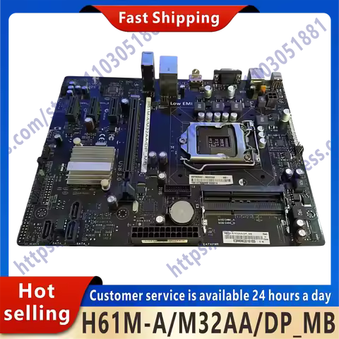 Used motherboard H61M-A/M32AA/DP_ MB equipped with H61 chip 2 × DDR3 16GB PCI-E 2.0 Core i7/Core i5/