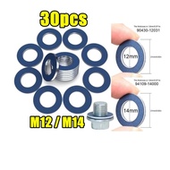 30pcs Washer Takung Minyak Oil Drain Plug Gasket Washer Oil Sump Nut Plug Crush Pan Washer Seal Gask
