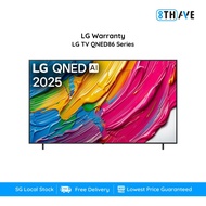 LG 55" / 65“ / 75“ / 86“ / 100“ QNED evo AI QNED86 MiniLED 4k Smart TV | 3 Year LG Warranty | SG Loc