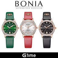 [Official Warranty] Bonia BNB10869 Series Women's 32mm Leather Strap Watch Water Resistant 30m Jam T