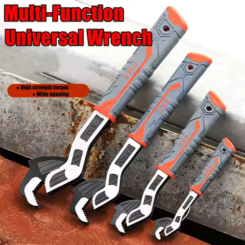 Multifunctional Self-locking Pipe Wrench , Industrial Grade Adjustable Universal Pipe Wrench, Fast P