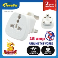 PowerPac 2x Universal Travel Adapter Multi Travel Adapter 15amp Adapter (PT10BK) South Africa