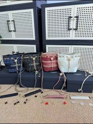 CHANEL#櫃檯絲帶腰封改造毛呢水桶包。配禮盒 四色🉑選擇
