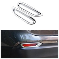 Car Chrome Rear Fog Light Decoration Cover for Nissan Qashqai J11 2014 2015 2016 Fog Lamps Covers St