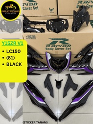 RAPIDO Cover Set YAMAHA Ysuku Y15zr V1 V2 Lc150 (81) Black Purple White Blue Coverset Sticker Tanam 