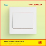 [SG LOCAL SELLER] HAGER MUSE WGML111 1-Gang 1-Way Wall Switch