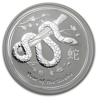 2013 Perth Mint Australia Lunar Snake 1 oz .999 Silver Coin BU (Series II) 1oz