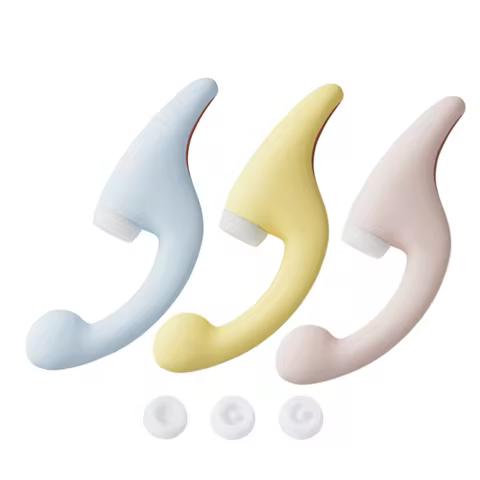 Clit Sucker Vibrator for Women, Replaceable Suction Heads, 5 Modes, Silicone IPX6 Waterproof Female 