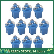 10Pcs LED Bulb Meter Dash B8-5D T5 Lamp with Holder Blue Tuning Auto Car Light