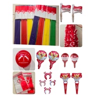 MERAH Complete 17 August Accessories / 17 August Balloons / Indonesian Independence Day Balloons / R