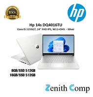 Hp 14s DQ4016TU, Core i5 1155G7, SSD 512GB, 14" IPS, W11+OHS, Silver
