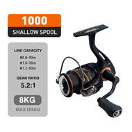 SEASIR รอกตกปลาลูกธนูสีดำ5 +อุปกรณ์หลักทำจากโลหะ1BB นุ่มนวลแกนรอกอลูมิเนียมแข็งแรงกันน้ำคุณภาพสูง