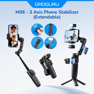 【COD】GADGURU Smartphone Gimbal Stabilizer Fill Light Anti-shake 3-Axis Handheld Gimbal for Phone Vlo