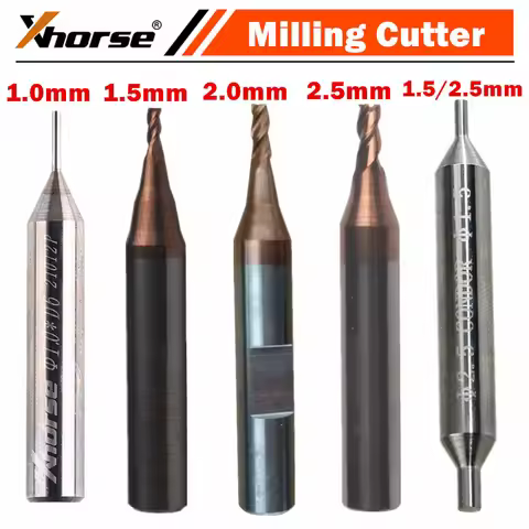 1PCS 1.0mm 1.5mm 2.0mm 2.5mm1.5/2.5mm Milling Cutter for Xhorse CONDOR XC-MINI,Dolphin XP005 XP005L