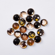 Doll Glass Eyes DIY Teddy Bear Doll Eyes Flat Bottom Eyes Buckle Black Bean Eyes