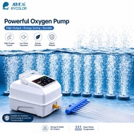 BYCOLOR AC/DC Rechargable Pond Air Pump Fish Farm Fish Market Pump Aquarium Pam Udara Oxigen Aerator