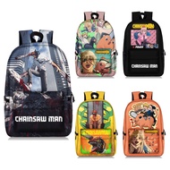 GC4 Chainsaw Man Backpack Stationery Student Kids Large Capacity Breathable Waterproof 3D Denji Scho