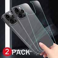 [ 2Pieces/Pack ] Back Tempered Glass for IPhone 16 Pro Max 15 Pro Max 15 Plus 11 12 Mini 13 14 Pro M