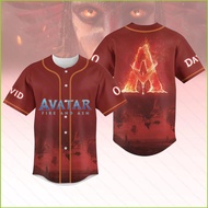 PS2 Disney Avatar Fire and Ash Baseball Jersey S-3XL T-shirt short sleeve top SP2