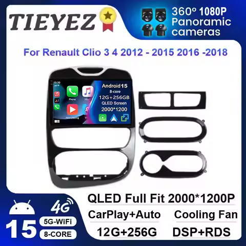 For Renault Clio 4 BH98 KH98 2012 - 2019 GPS Navigation Multimedia Player Video Auto 5G Wifi Car Rad