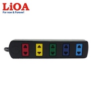 LIOA 5-outlet extension power outlet - type without switch